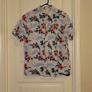 Bixby hawaiian print button down xl